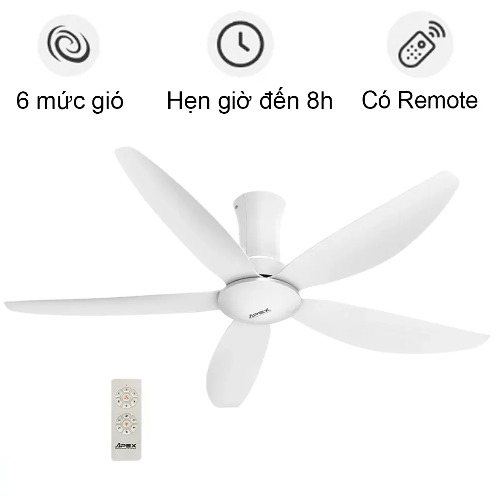 Quạt Trần 5 Cánh Sunhouse Apex APF7669W 60W