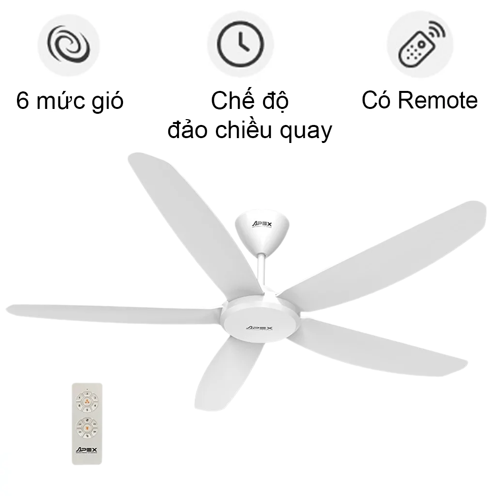 Quạt Tr&acirc;̀n 5 Cánh APF7668W 60W