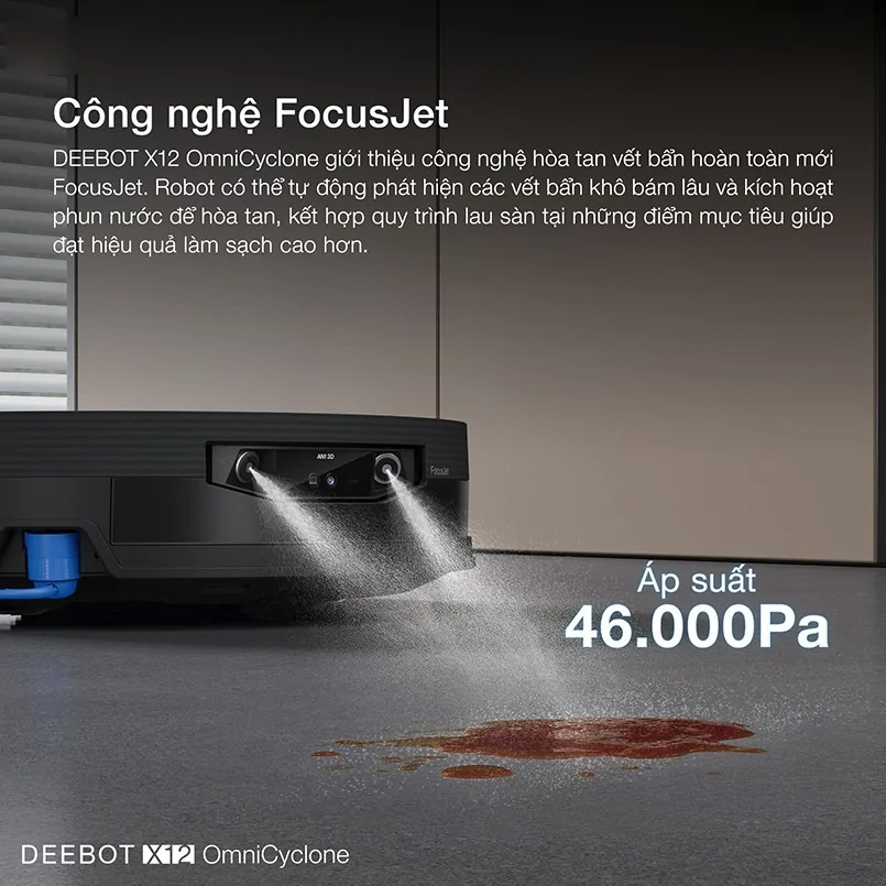 Robot Hút Bụi Thông Minh Ecovacs X12 Omnicyclone 4