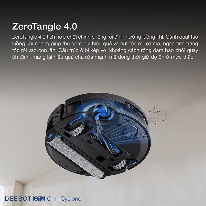 Robot Hút Bụi Thông Minh Ecovacs X12 Omnicyclone 6