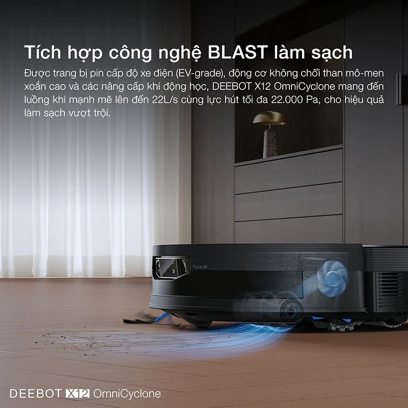 Robot Hút Bụi Thông Minh Ecovacs X12 Omnicyclone 7