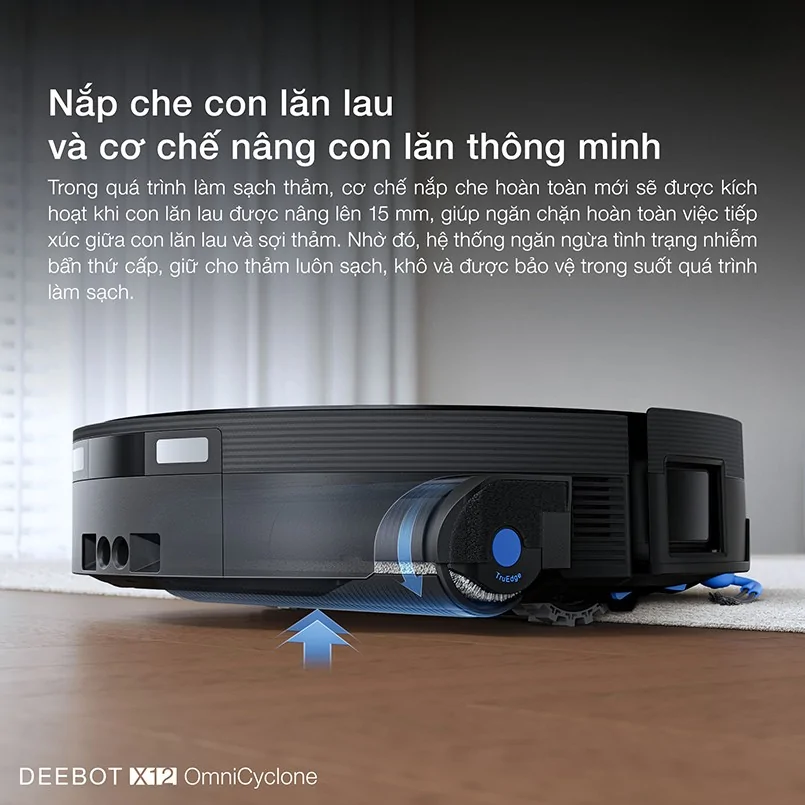 Robot Hút Bụi Thông Minh Ecovacs X12 Omnicyclone 9