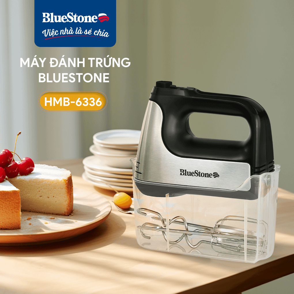 Máy Đánh Trứng Và Nhồi Bột Cầm Tay BlueStone HMB-6336 400W 2
