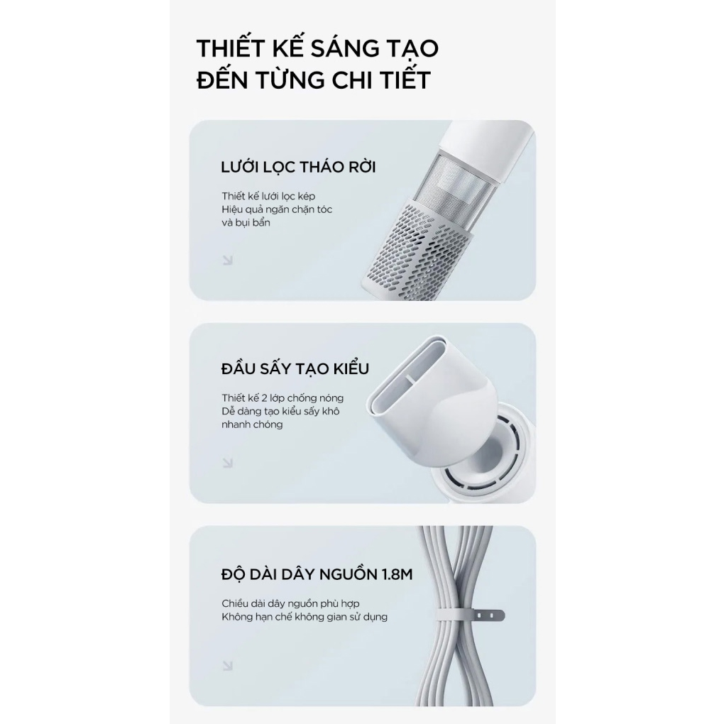 Máy Sấy Tóc Tốc Độ Cao Showsee AP16-W 1600W 3