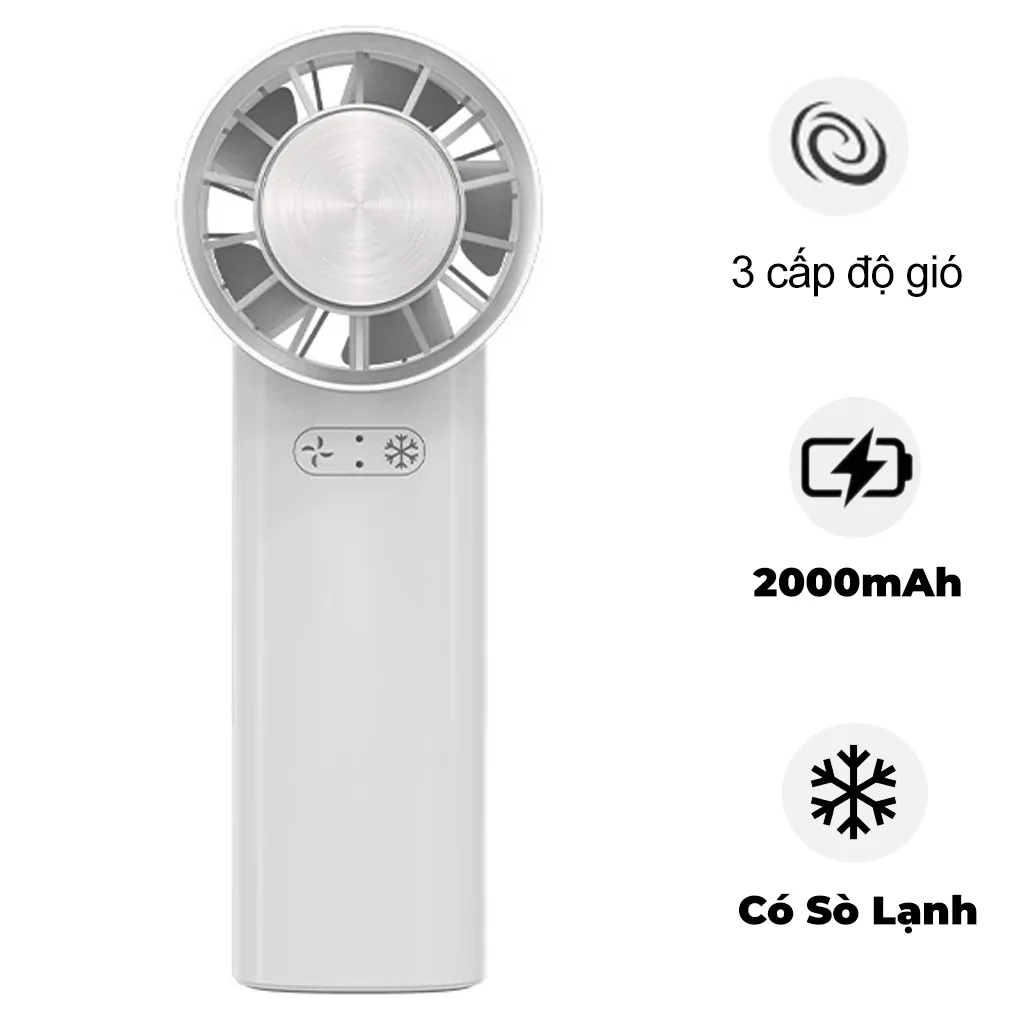 Quạt Sạc Mini Cầm Tay Có Sò Lạnh Sunhouse SHD7113