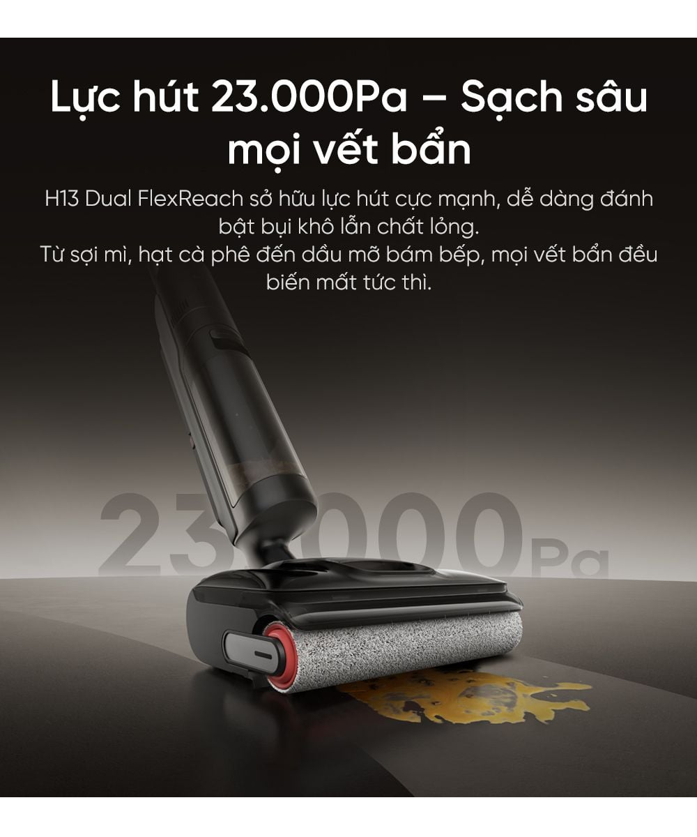 Máy Hút Bụi Lau Sàn Cầm Tay Dreame H13 Dual Flexreach 10