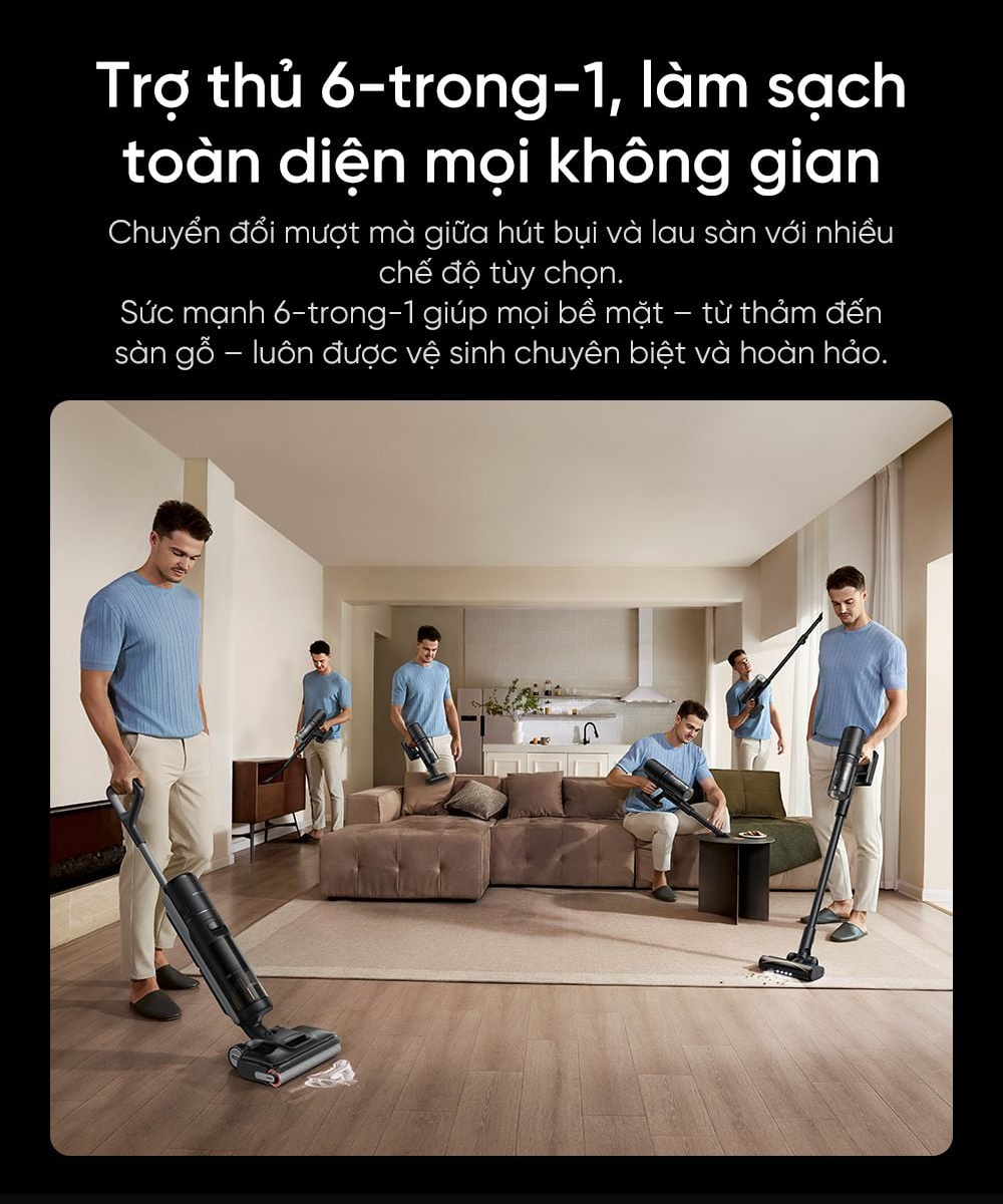 Máy Hút Bụi Lau Sàn Cầm Tay Dreame H13 Dual Flexreach 9