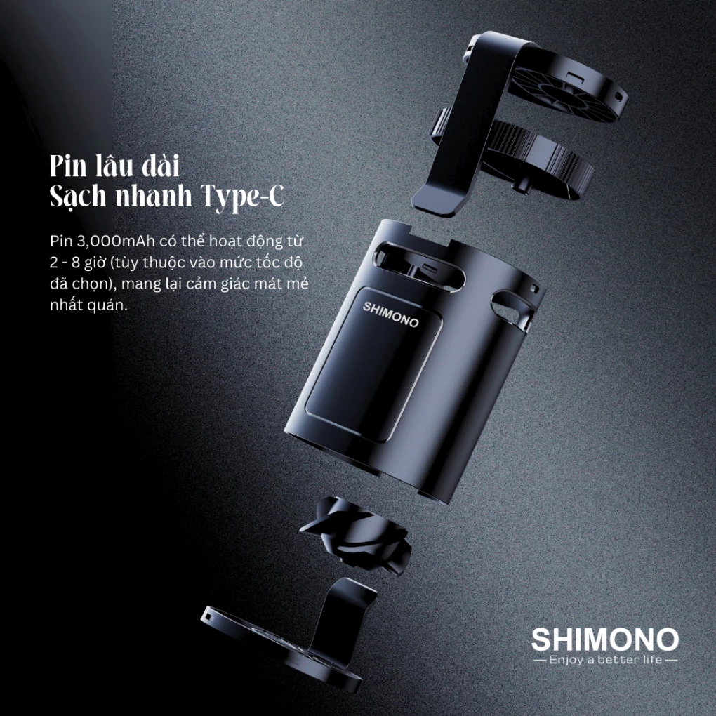 Quạt Đeo Thắt Lưng Shimono SM-WF38 3