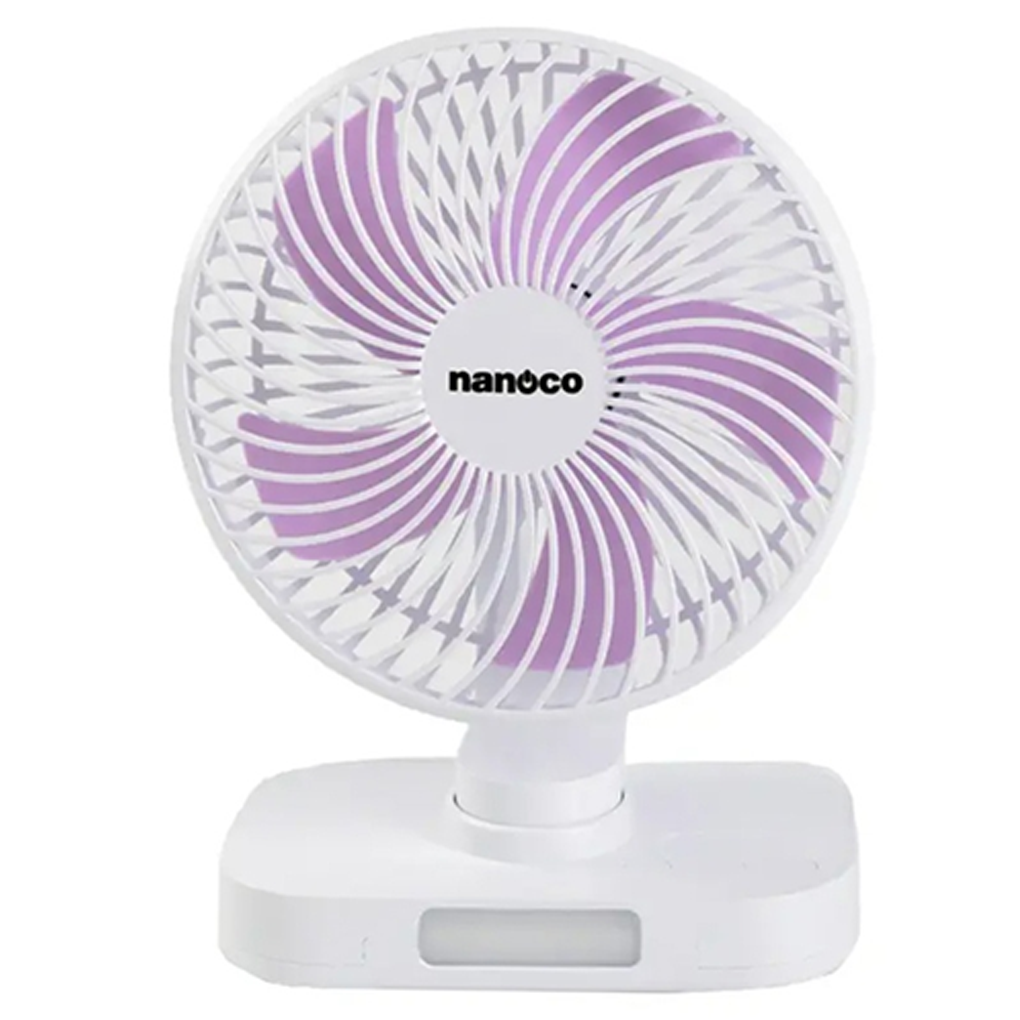 Quạt Sạc Nanoco NRF6219W Màu Trắng 0