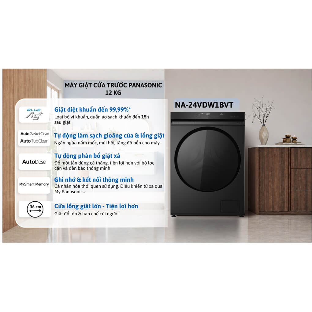 Máy Giặt Panasonic Inverter 12 Kg NA-24VDW1BVT 0