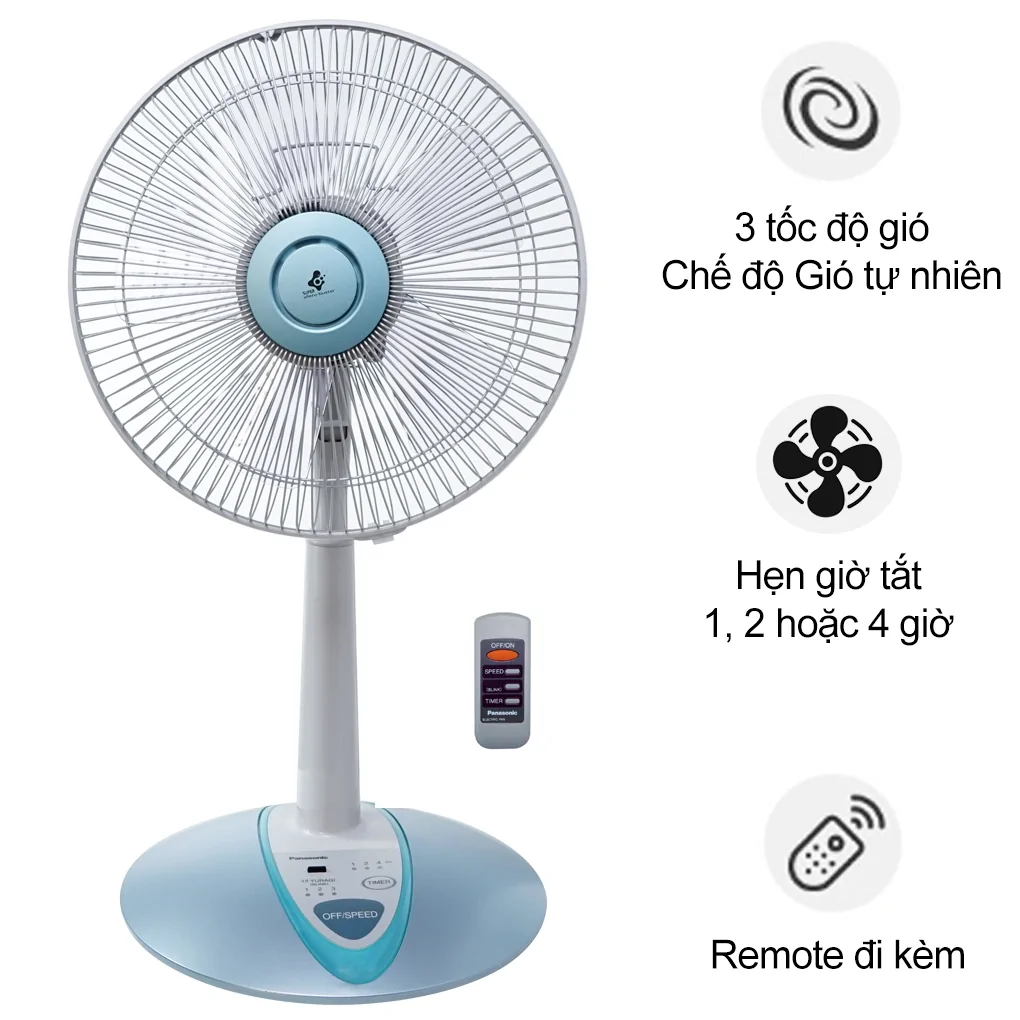 Quạt Đứng Panasonic F-307KH Màu Xanh