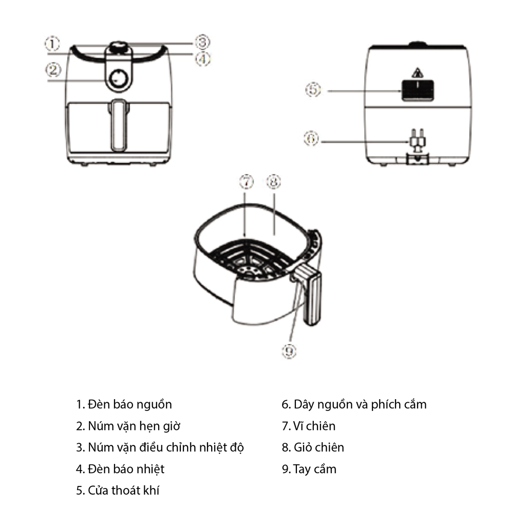 Nồi Chiên Không Dầu Simplehome AF4001-M 4 Lít 4