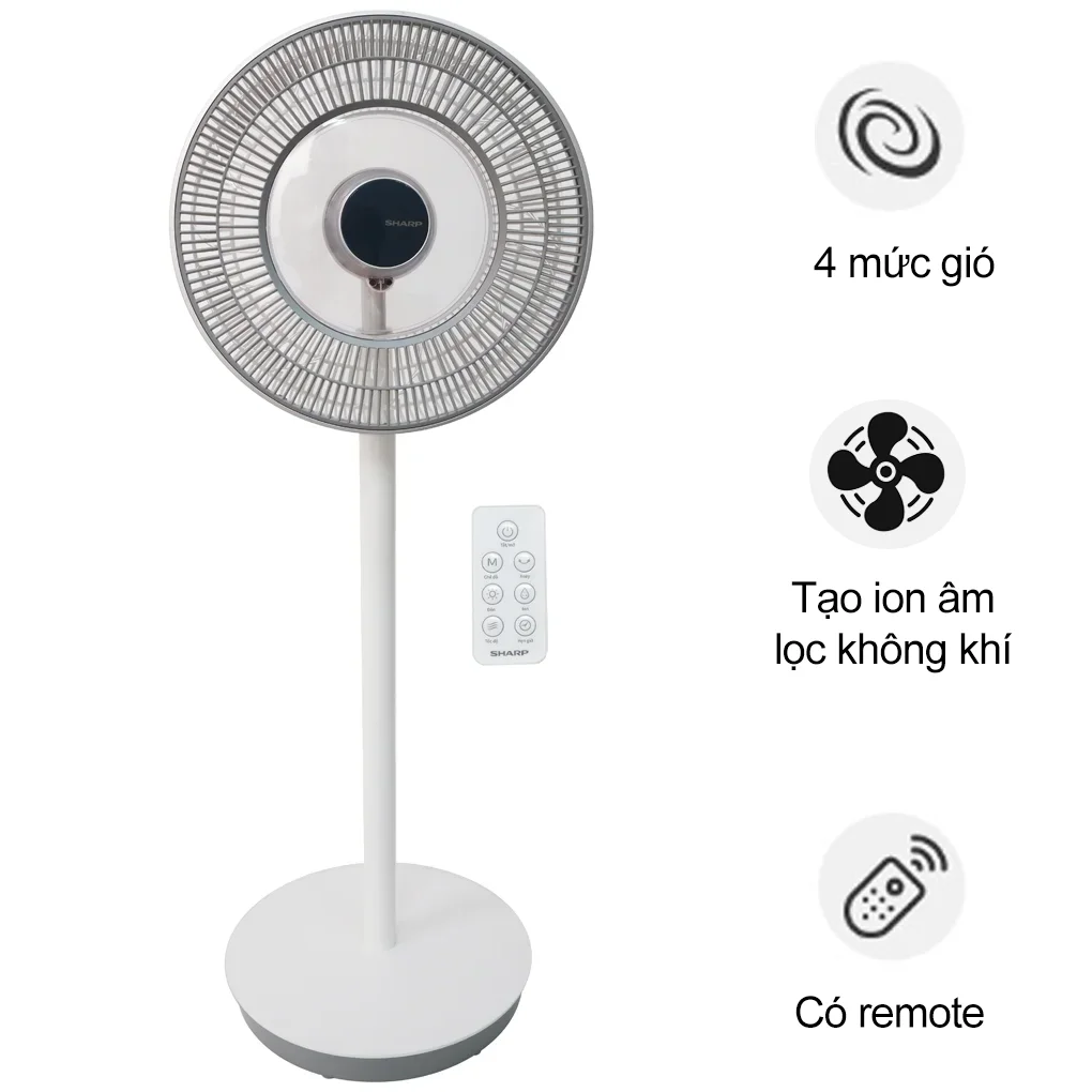 Quạt Tuần Hoàn Có Remote Sharp PJ-CD404V-W 24W