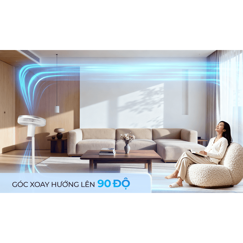 Quạt Tuần Hoàn Có Remote Sharp PJ-CD404V-W 24W 16