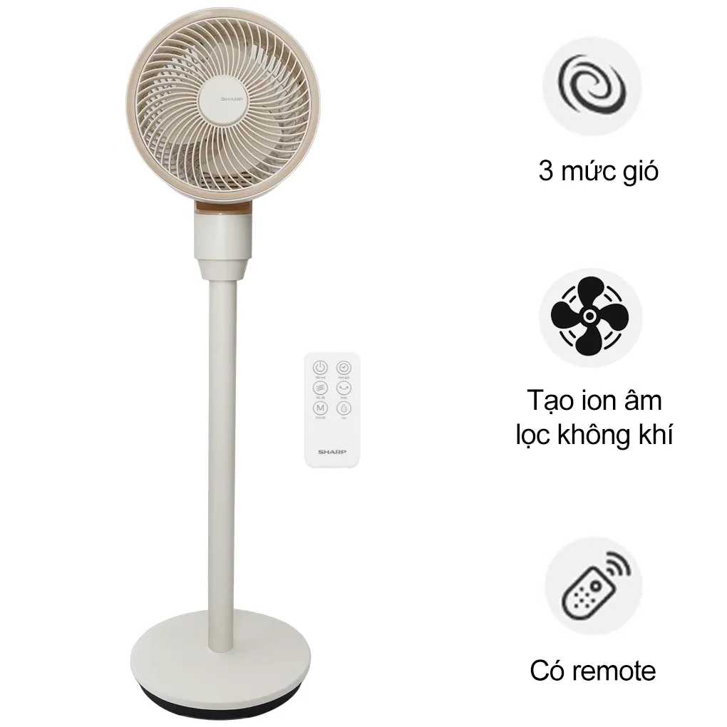 Quạt Tuần Hoàn Có Remote Sharp PJ-CD603V-C 24W