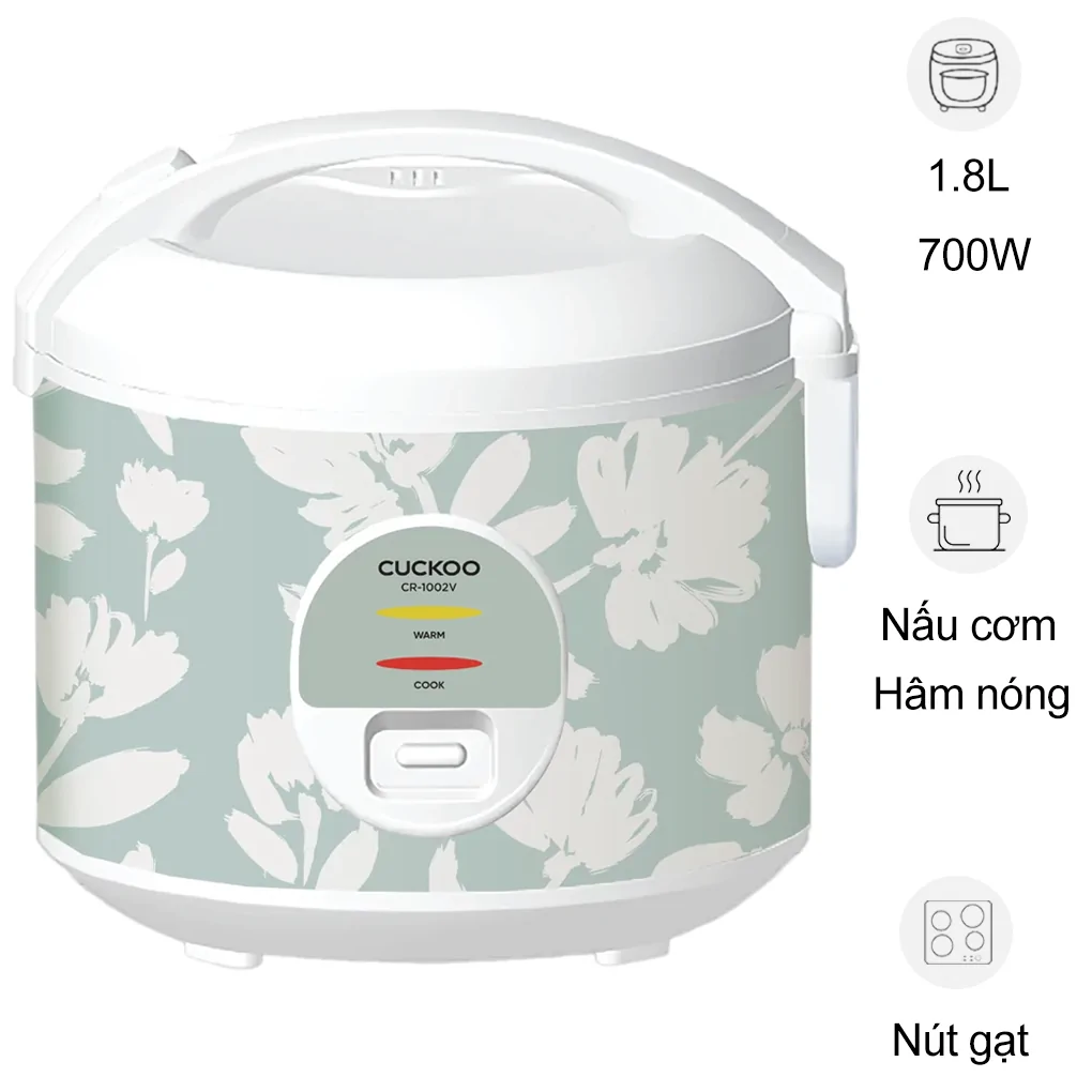 Nồi Cơm Điện Cuckoo CR-1002V/GRWHCRVNCKV 1.8 Lít