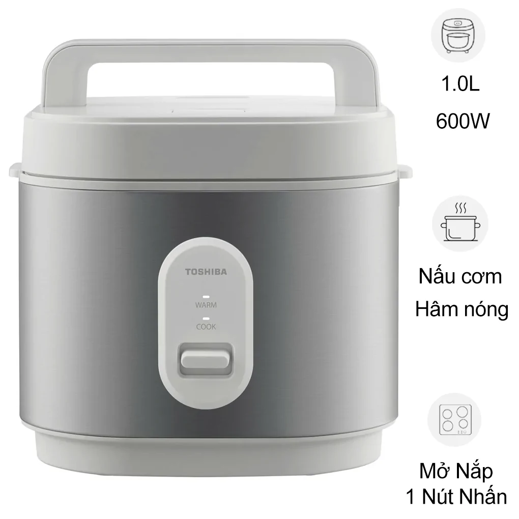 Nồi Cơm Điện Nắp Gài Toshiba RC-10JRUVN(W) 1 Lít
