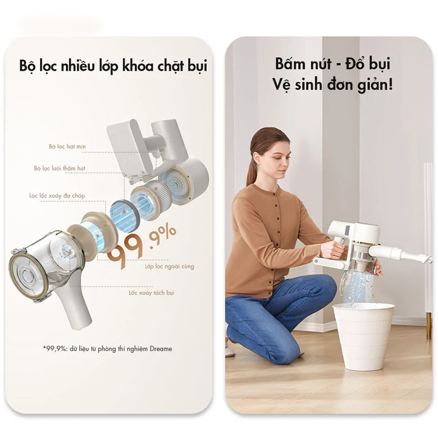 Máy Hút Bụi Cầm Tay Dreame R10 12