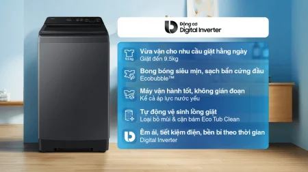 Máy Giặt Samsung Inverter 9.5 Kg WA40F95E1CSV