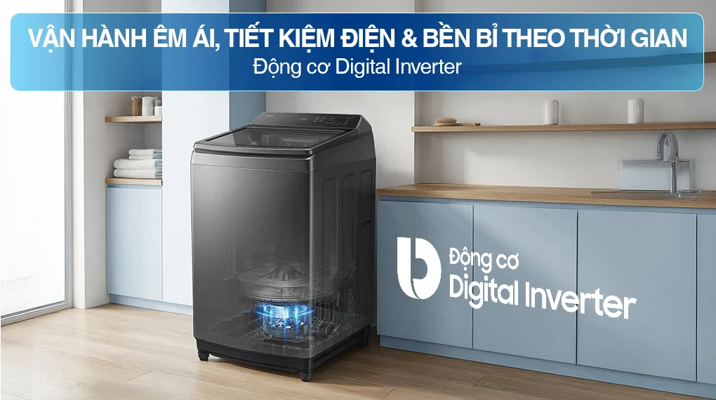Máy Giặt Samsung Inverter 9.5 Kg WA40F95E1CSV