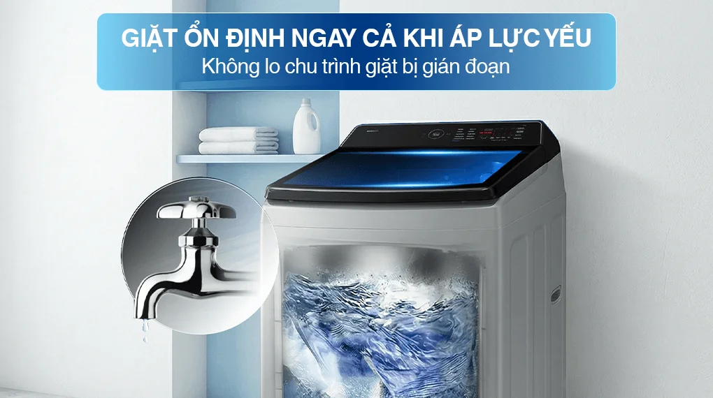 Máy Giặt Samsung Inverter 12.5 Kg WA40F12E4LSV
