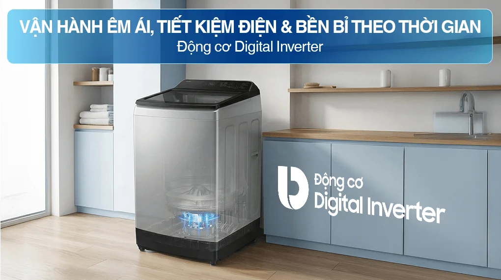 Máy Giặt Samsung Inverter 12.5 Kg WA40F12E4LSV