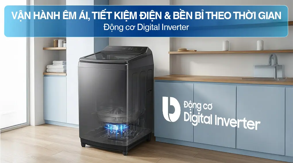 Máy Giặt Samsung Inverter 17 kg WA40F17E7CSV