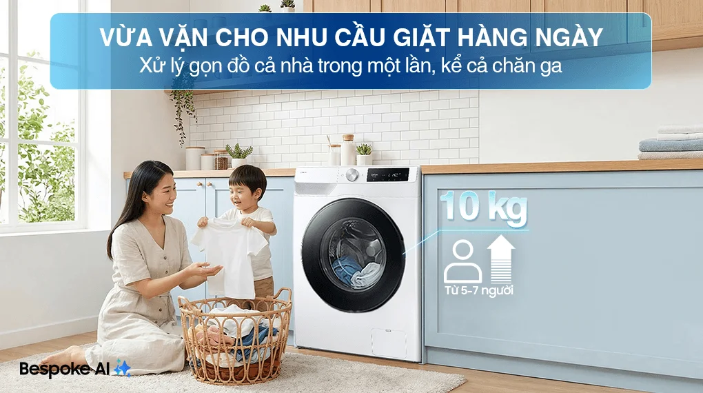 Máy Giặt Sấy Samsung Inverter Giặt 10 kg - Sấy 6 kg WD10HG4U04BBSV