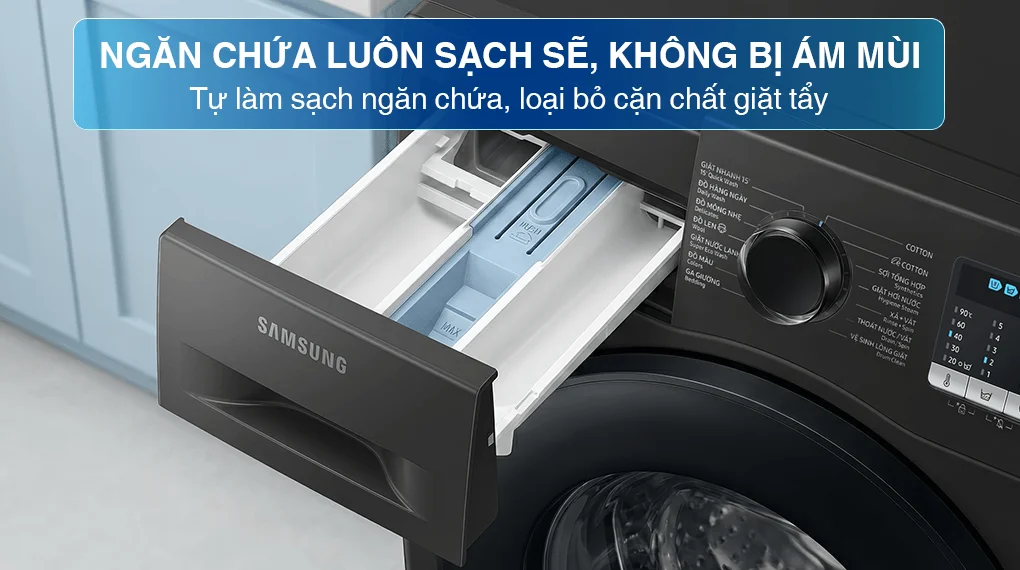 Máy Giặt Sấy Samsung Inverter Giặt 10 kg - Sấy 6 kg WD10HG4U04BBSV
