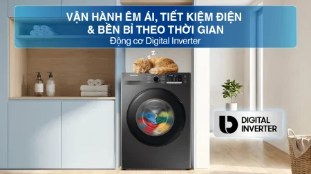 Máy Giặt Sấy Samsung Inverter Giặt 10 kg - Sấy 6 kg WD10HG4U04BBSV