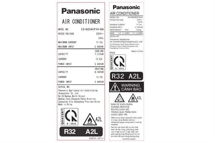 Máy Lạnh Tủ Đứng Panasonic Inverter 2.5 Hp CU/CS-NZ24CF1H-8N 3