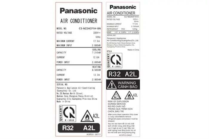 Máy Lạnh Tủ Đứng Panasonic Inverter 3 Hp CU/CS-NZ24CF1H-8N 3