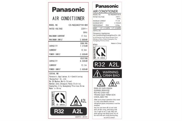 Máy Lạnh Tủ Đứng Panasonic Inverter 2.5 Hp CU/CS-NZ24CF1H-8H 6