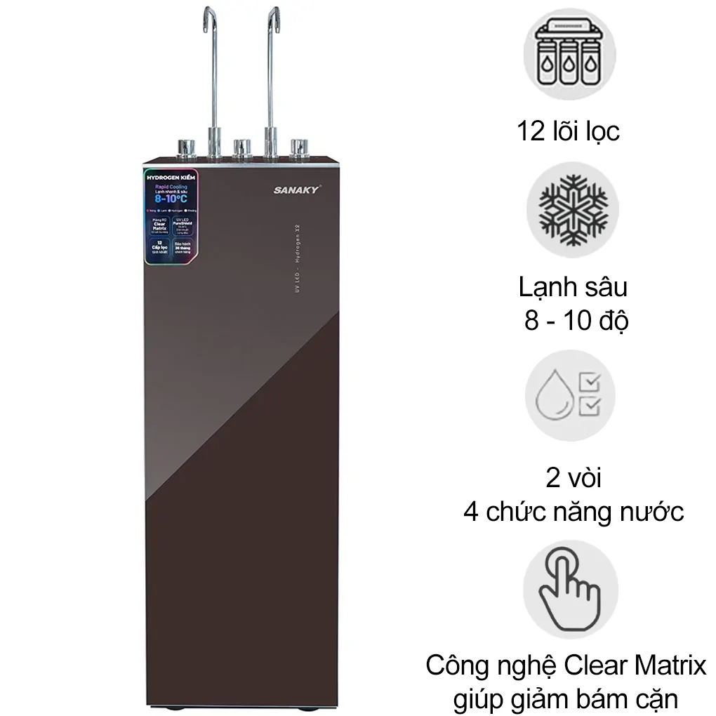 Máy Lọc Nước Sananky Nóng Lạnh Hydrogen Khoáng 12 Lõi SNK-TV3HK020