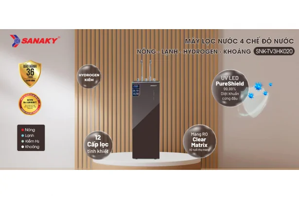 Sananky Nóng Lạnh Hydrogen Khoáng 12 Lõi SNK-TV3HK020