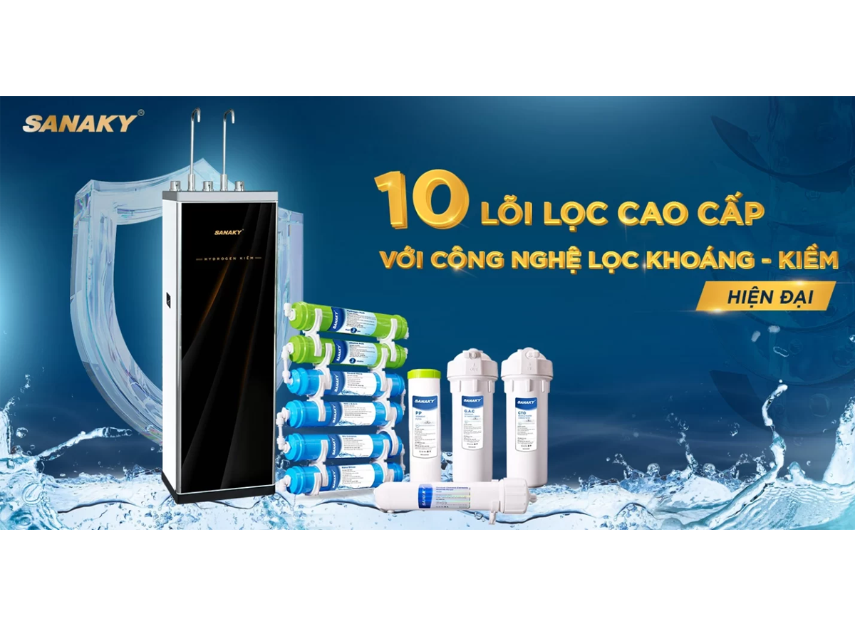 Máy Lọc Nước Nóng Lạnh Sanaky 10 Lõi SNK-S3HK001 6