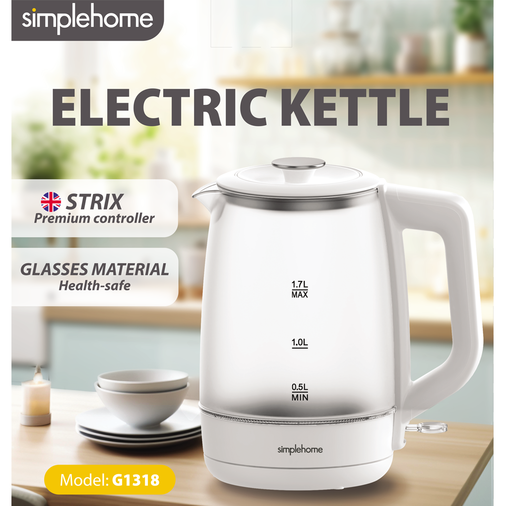 Bình Đun Siêu Tốc Thủy Tinh Simplehome G1318 1.7 Lít 3