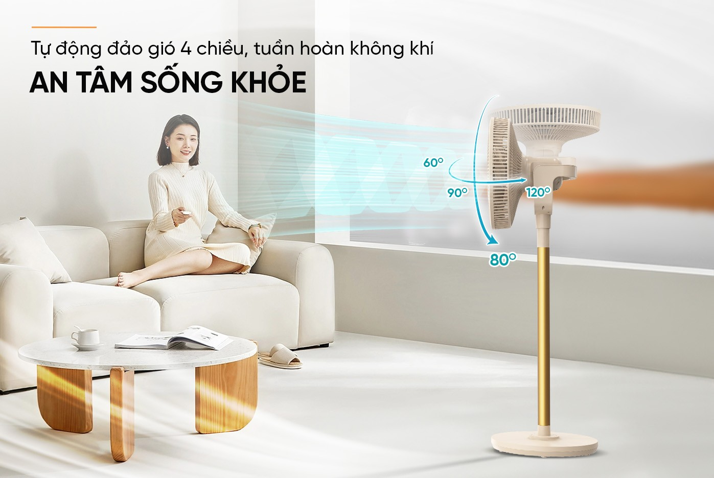 Quạt Tuần Hoàn Sunhouse Apex APF7326B 38W 7