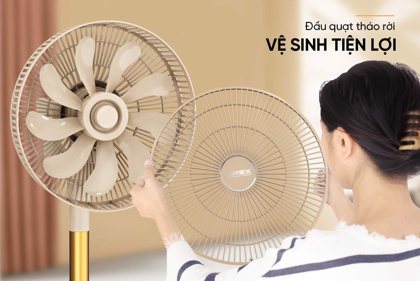 Quạt Tuần Hoàn Sunhouse Apex APF7326B 38W 9