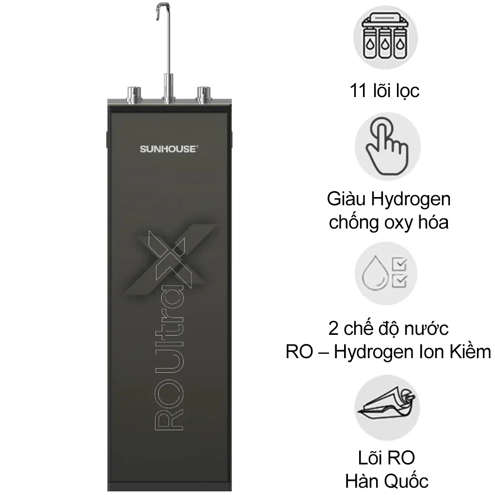 Máy Lọc Nước Ion Kiềm Hydrogen UltraX Sunhouse SHA8823LA
