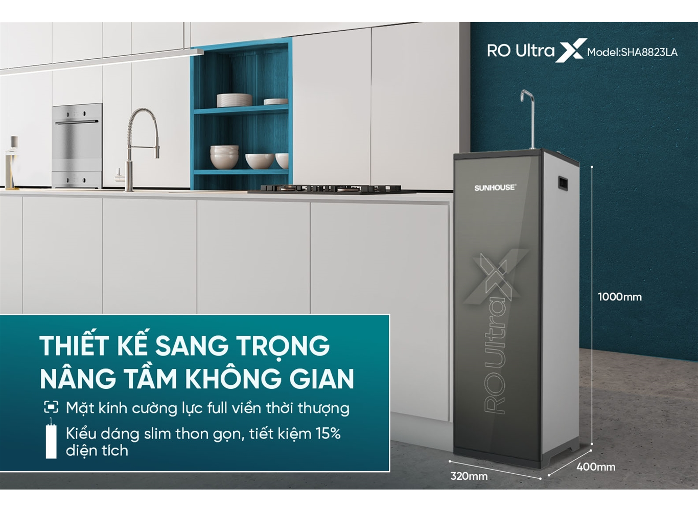 Máy Lọc Nước Ion Kiềm Hydrogen UltraX Sunhouse SHA8823LA 7