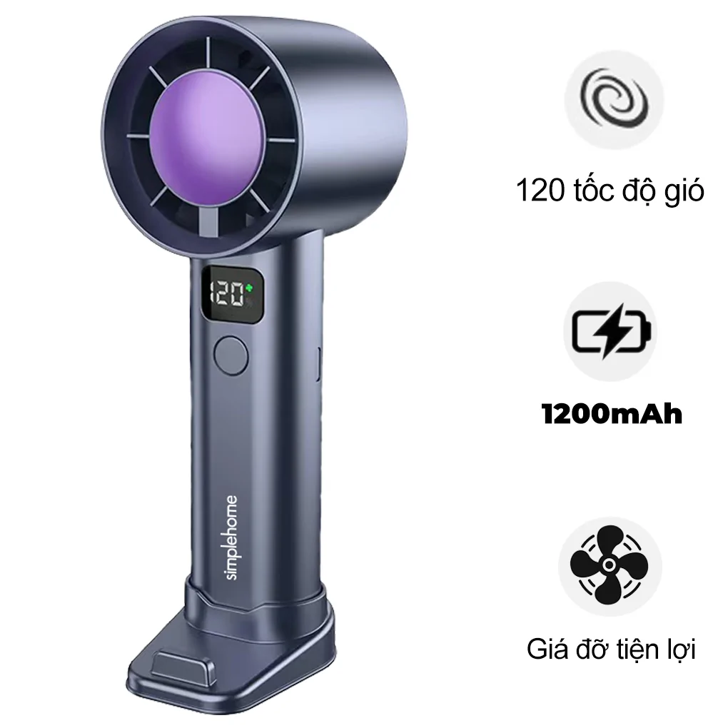 Quạt Cầm Tay Mini Simplehome FS01 Màu Đen