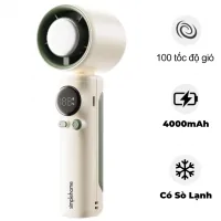 Quạt Cầm Tay Có Sò Lạnh Simplehome SS-026 Màu Trắng Ngà