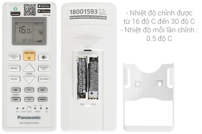 Máy Lạnh 2 chiều Panasonic Inverter 1.5 Hp CU/CS-YZ12AKH-8 3