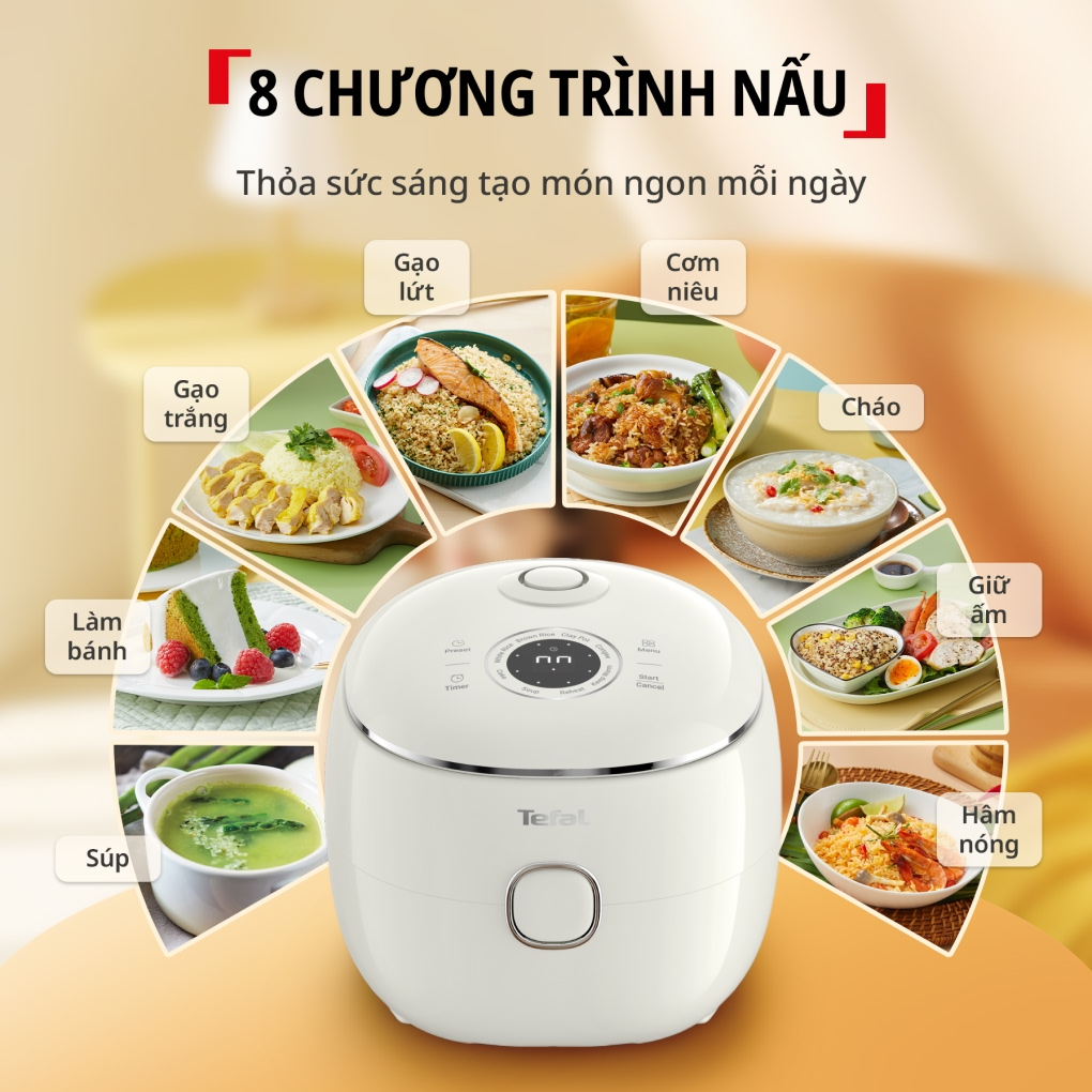 Nồi Cơm Điện Tử Mini Tefal Pop RK535AY0 3