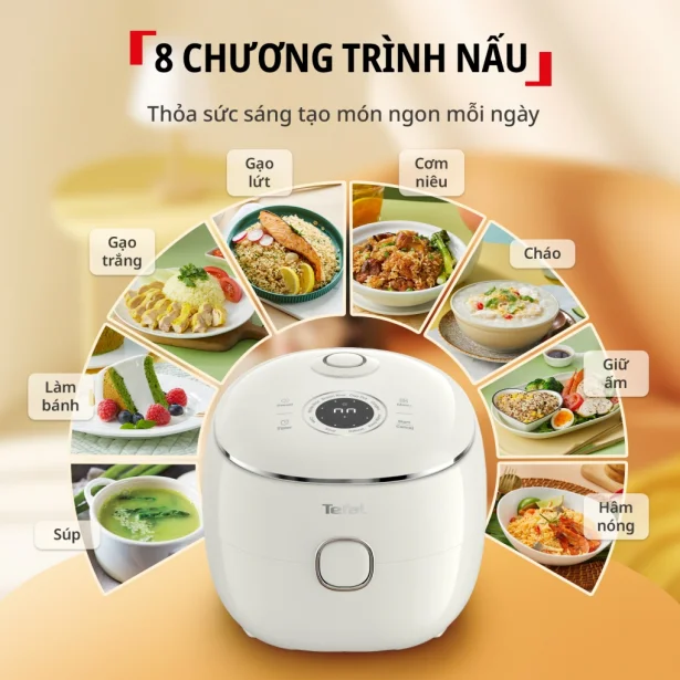 Nồi Cơm Điện Tử Mini Tefal Pop RK535AY0