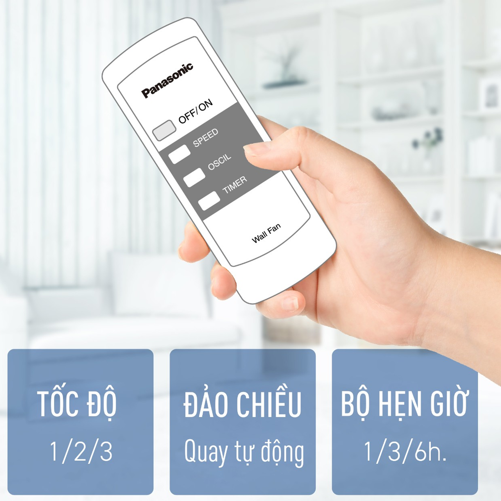 Quạt Treo Tường Có Remote Panasonic F-409M 57.5W - Malaysia 5