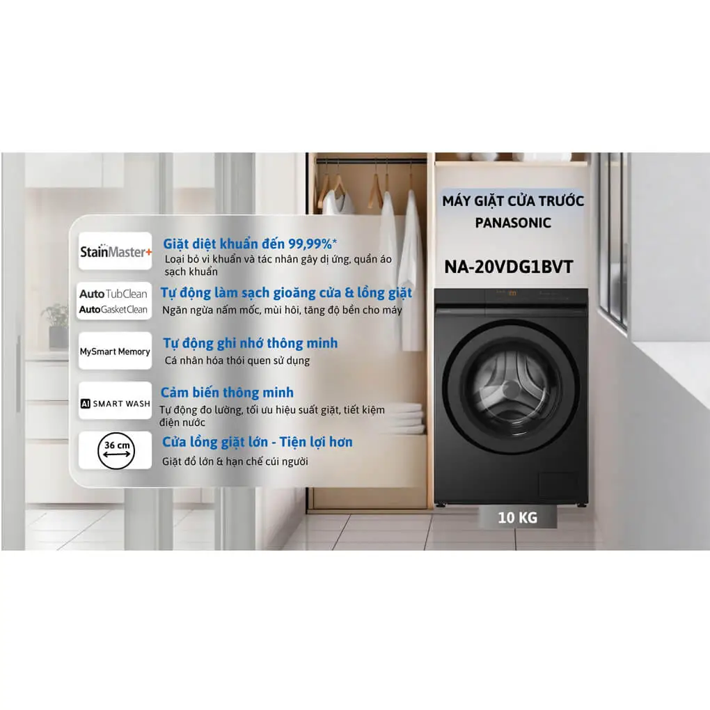 Máy Giặt Panasonic Inverter 10 Kg NA-20VDG1BVT 0