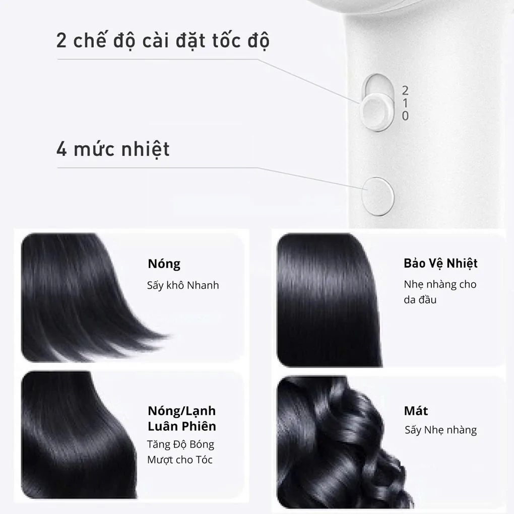 Máy Sấy Tóc Ion Âm Tốc Độ Cao Panasonic EH-NE8M-W442 1500W 9