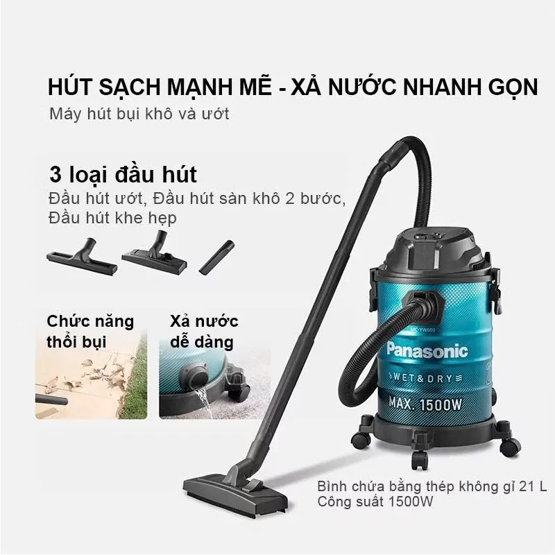 Máy Hút Bụi Khô Và Ướt Panasonic MC-YW603AN49 12